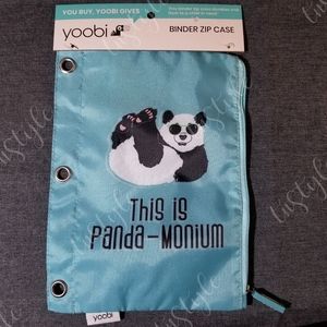 5/$20 Yoobi Panda-monium Zip Pouch